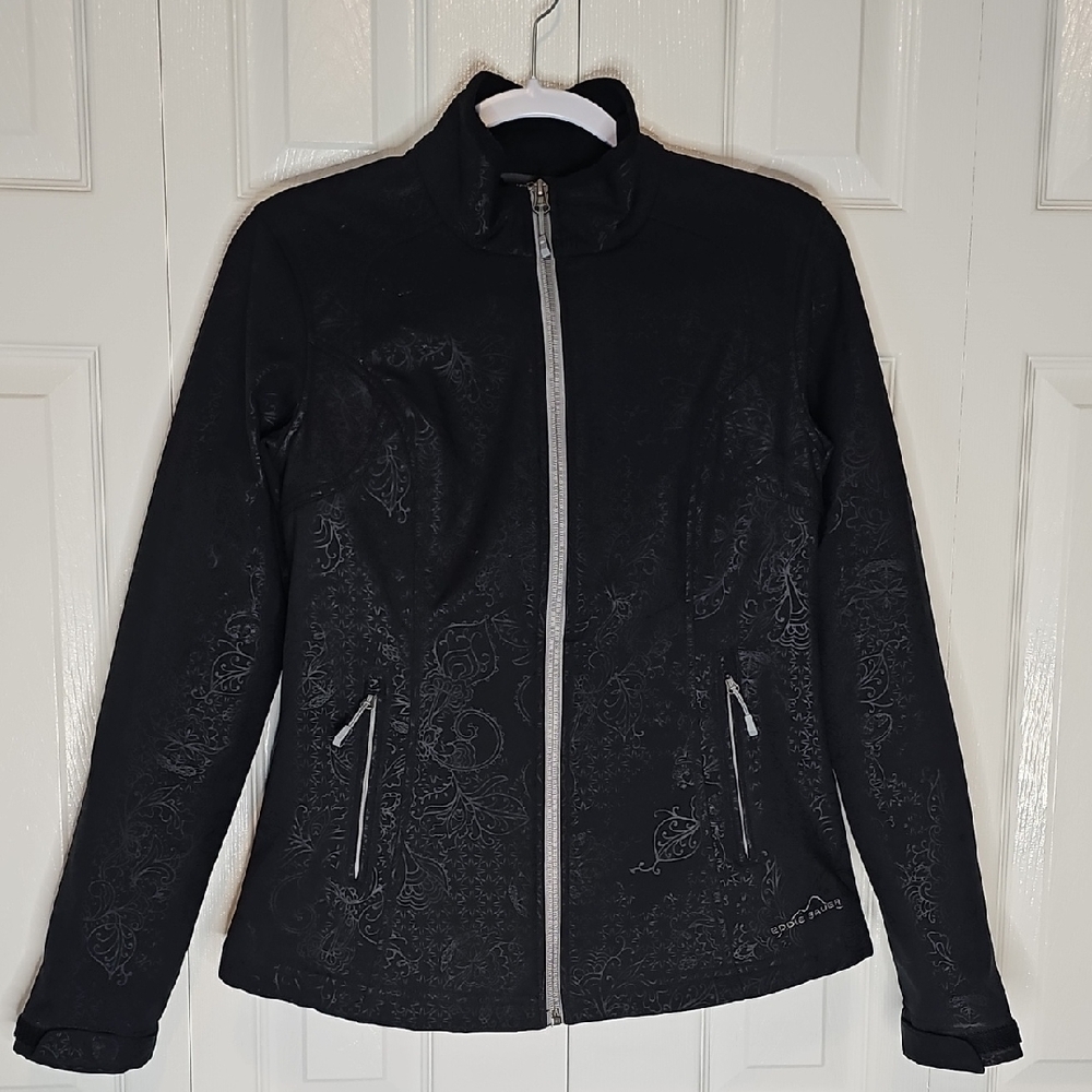 Eddie Bauer Women's Embossed Black Lightweight Jacket